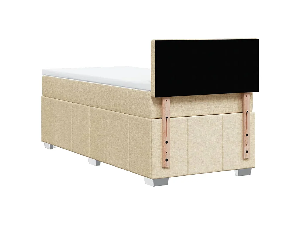 Giroletto a Molle con Materasso Crema 90x200 cm inTessuto