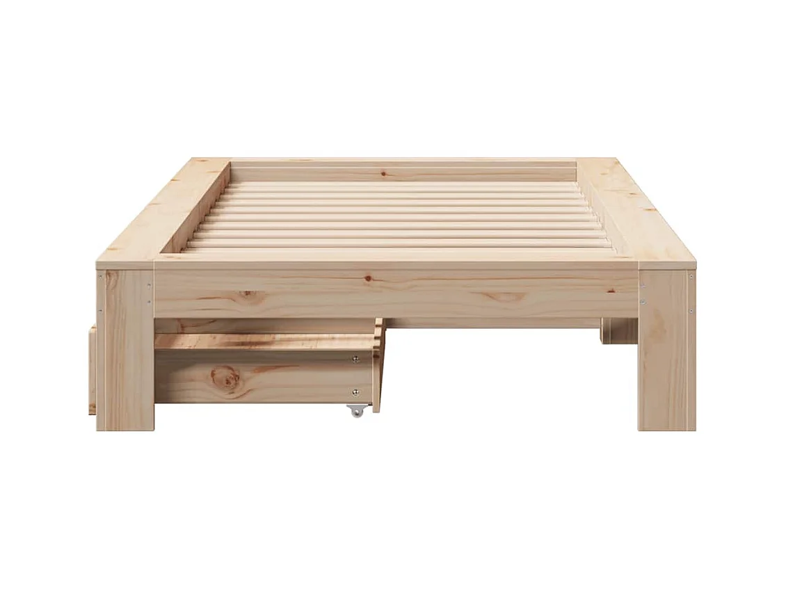 Cadre de lit sans matelas 90x200 cm bois de pin massif