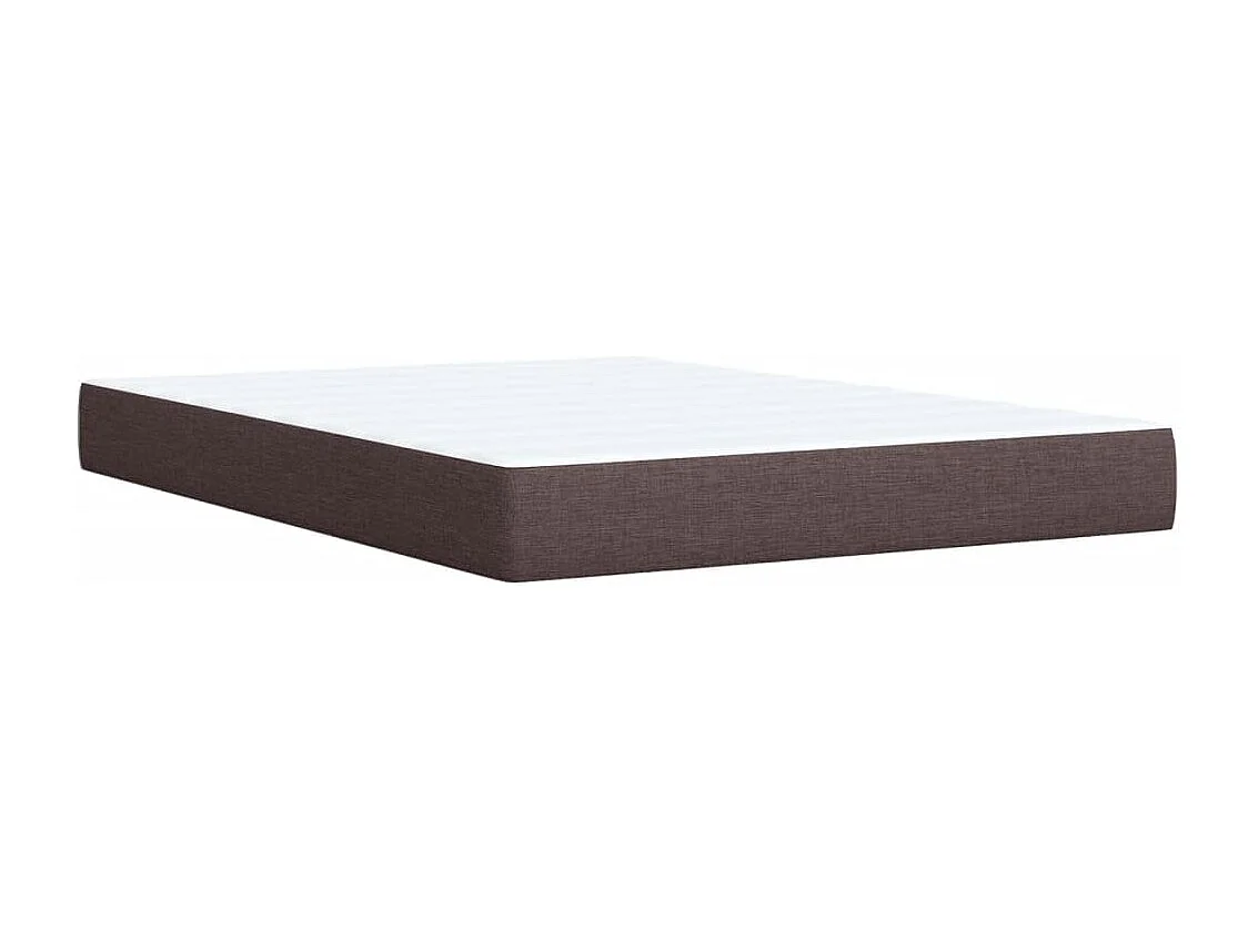 Boxspring met matras stof donkerbruin 140x200 cm