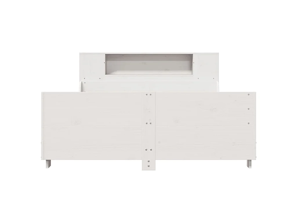 Massivholzbett ohne Matratze Weiß 160x200 Kiefernholz