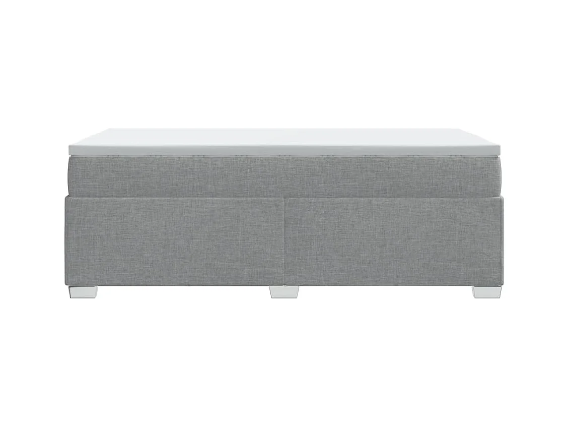 Sommier à lattes de lit avec matelas Gris clair 90x200 cm Tissu