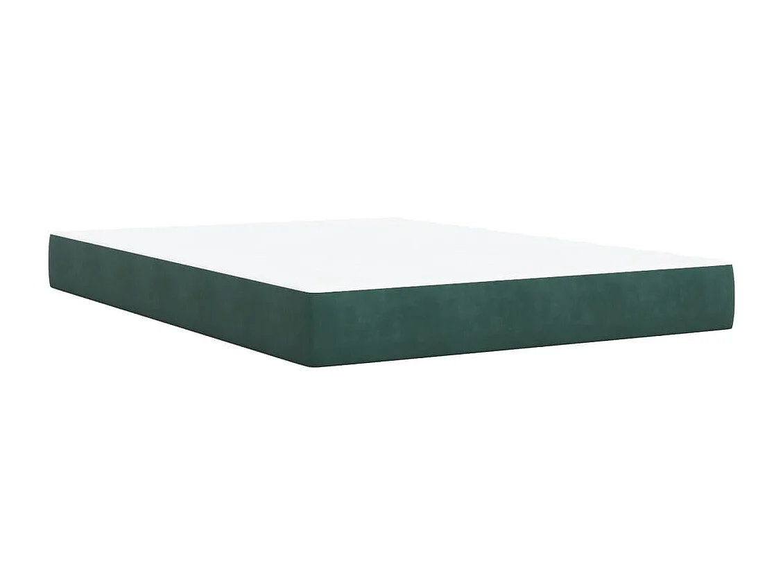 Boxspring met matras fluweel donkergroen 140x200 cm