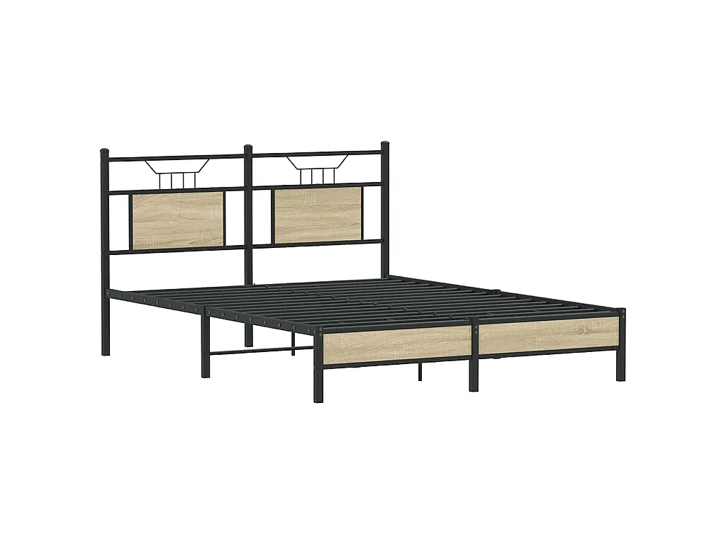 Cadre de lit sans matelas chêne sonoma 140x200 cm