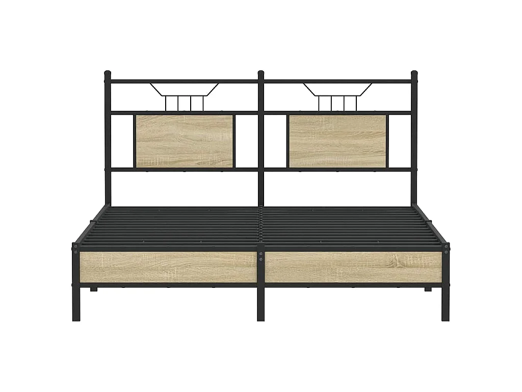 Cadre de lit sans matelas chêne sonoma 140x200 cm
