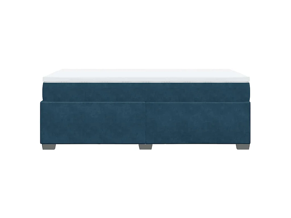 Sommier à lattes de lit avec matelas Bleu foncé 90x200 cm