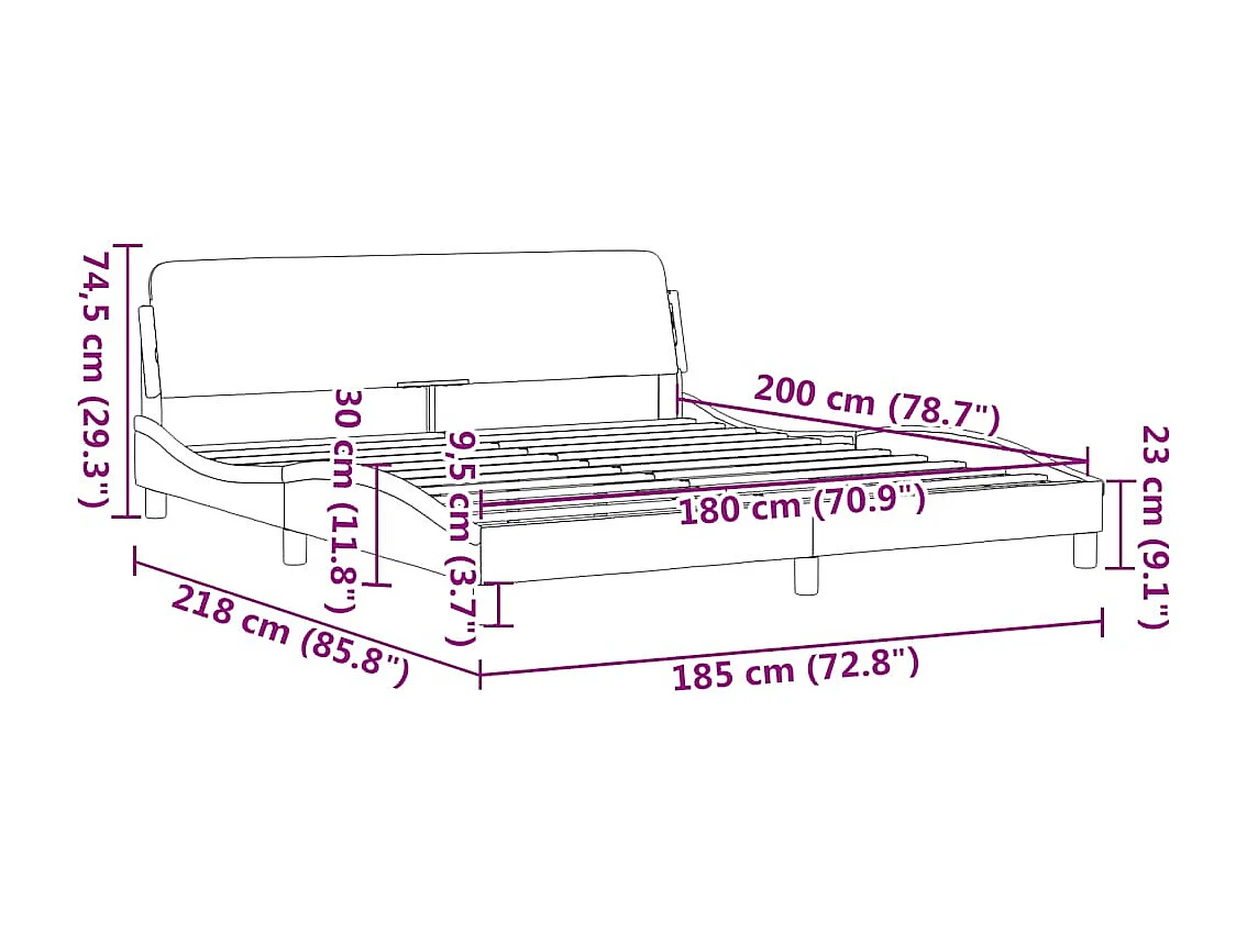 Bettgestell "Dover" Dunkelgrün 180x200 cm Samt