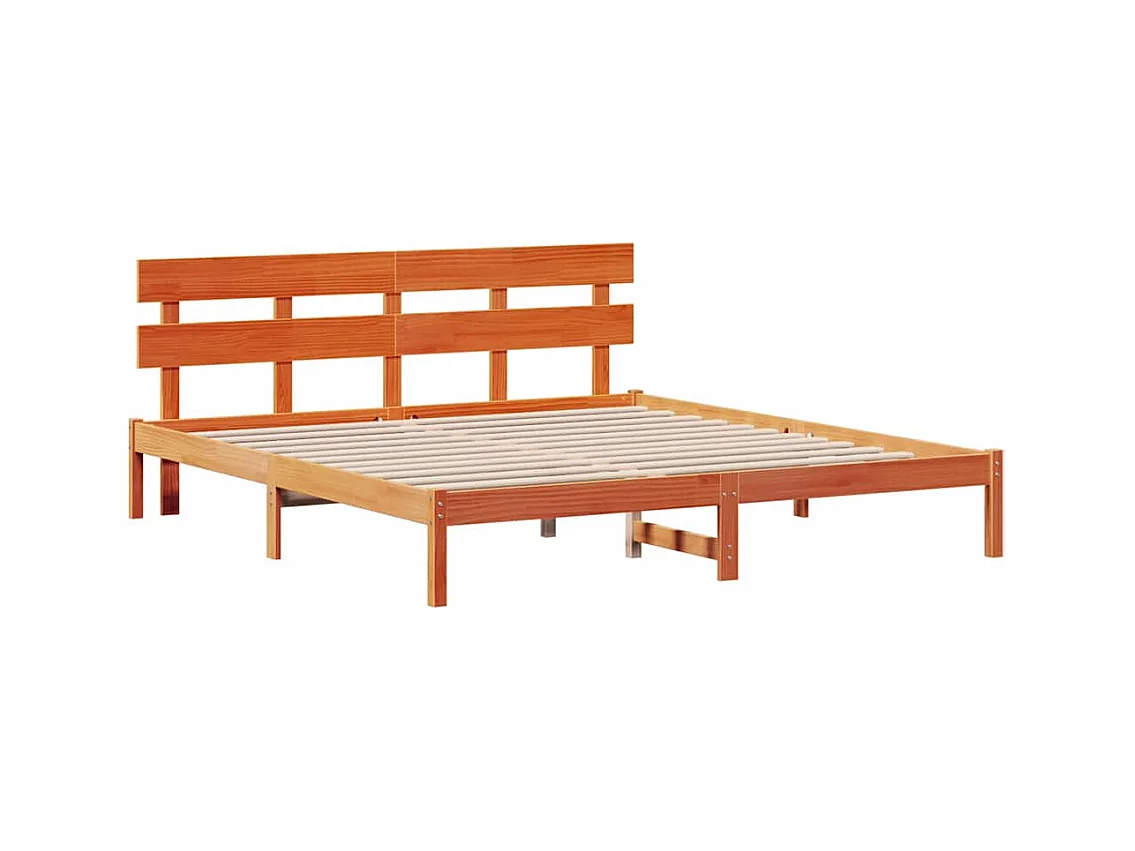 Cadre de lit Marron 180 x 200 cm Bois de pin massif