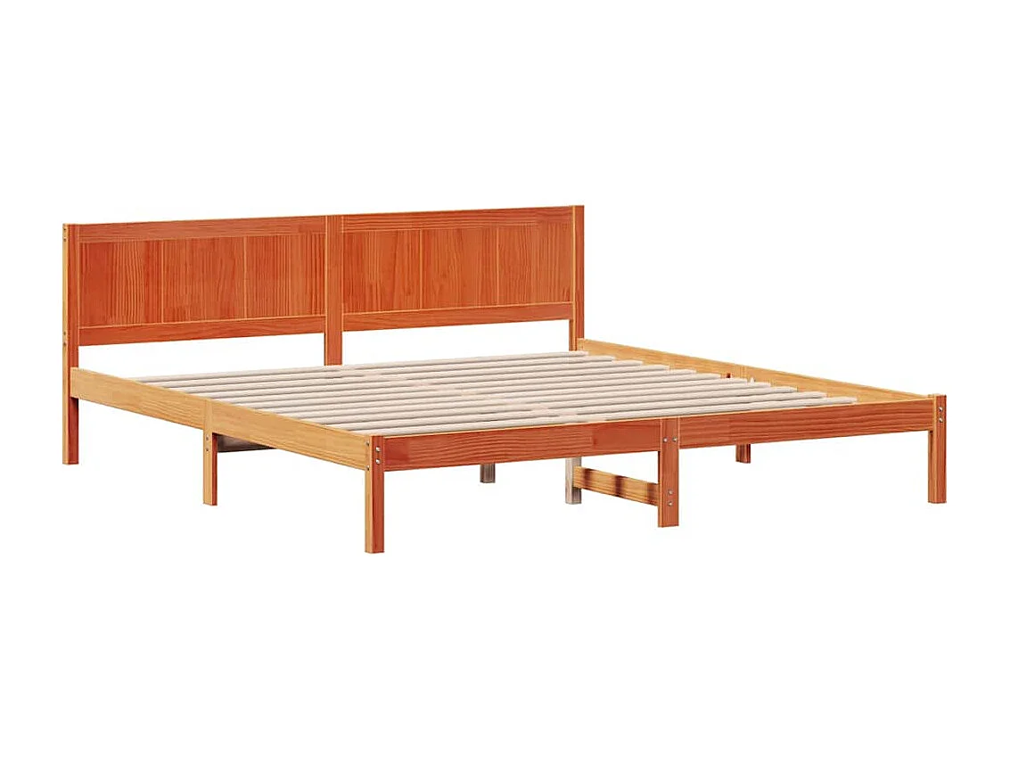 Bettgestell Braun 180 x 200 cm Massivholz Kiefer