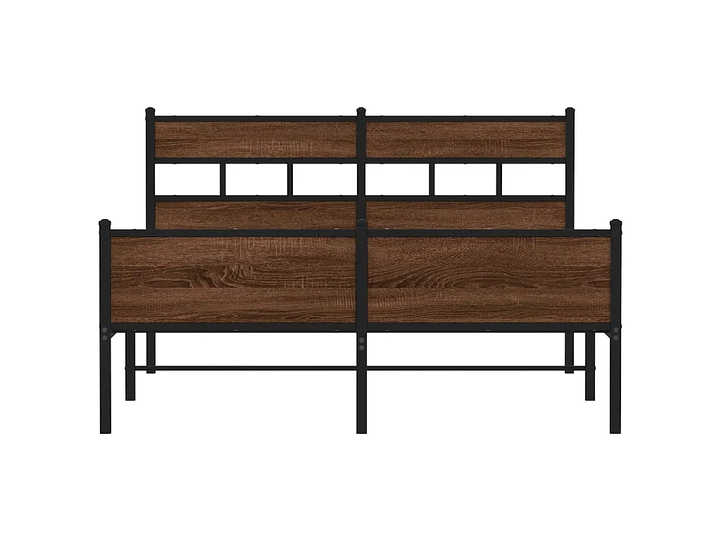 Cadre de lit sans matelas chêne marron 140x190 cm