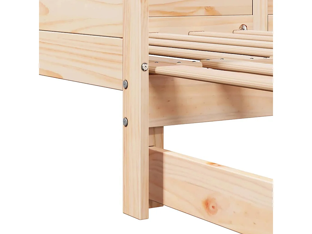 Ausziehbares Tagesbett Braun 203,5 x 184 x 56,5 cm