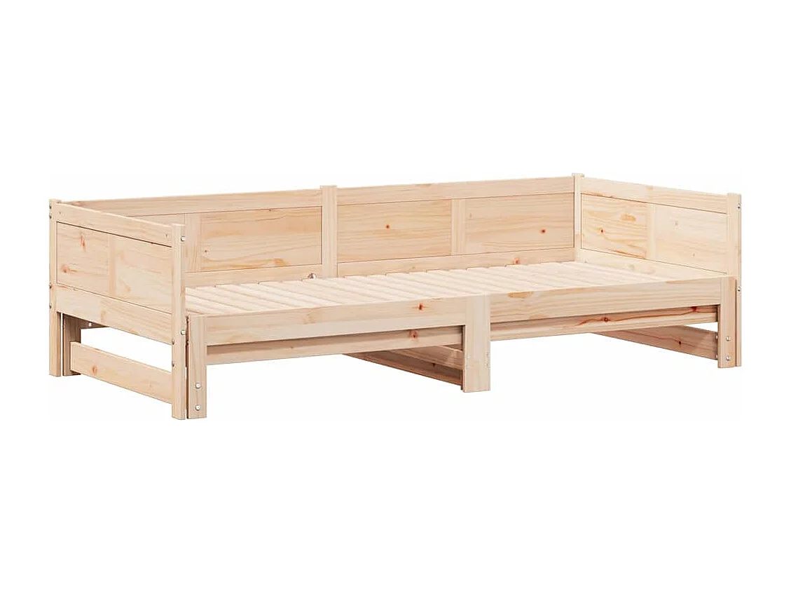 Letto Giorno Estraibile Marrone 203,5 x 184 x 56,5 cm