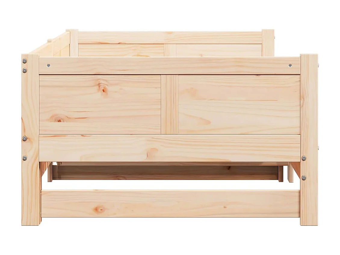 Letto Giorno Estraibile Marrone 203,5 x 184 x 56,5 cm