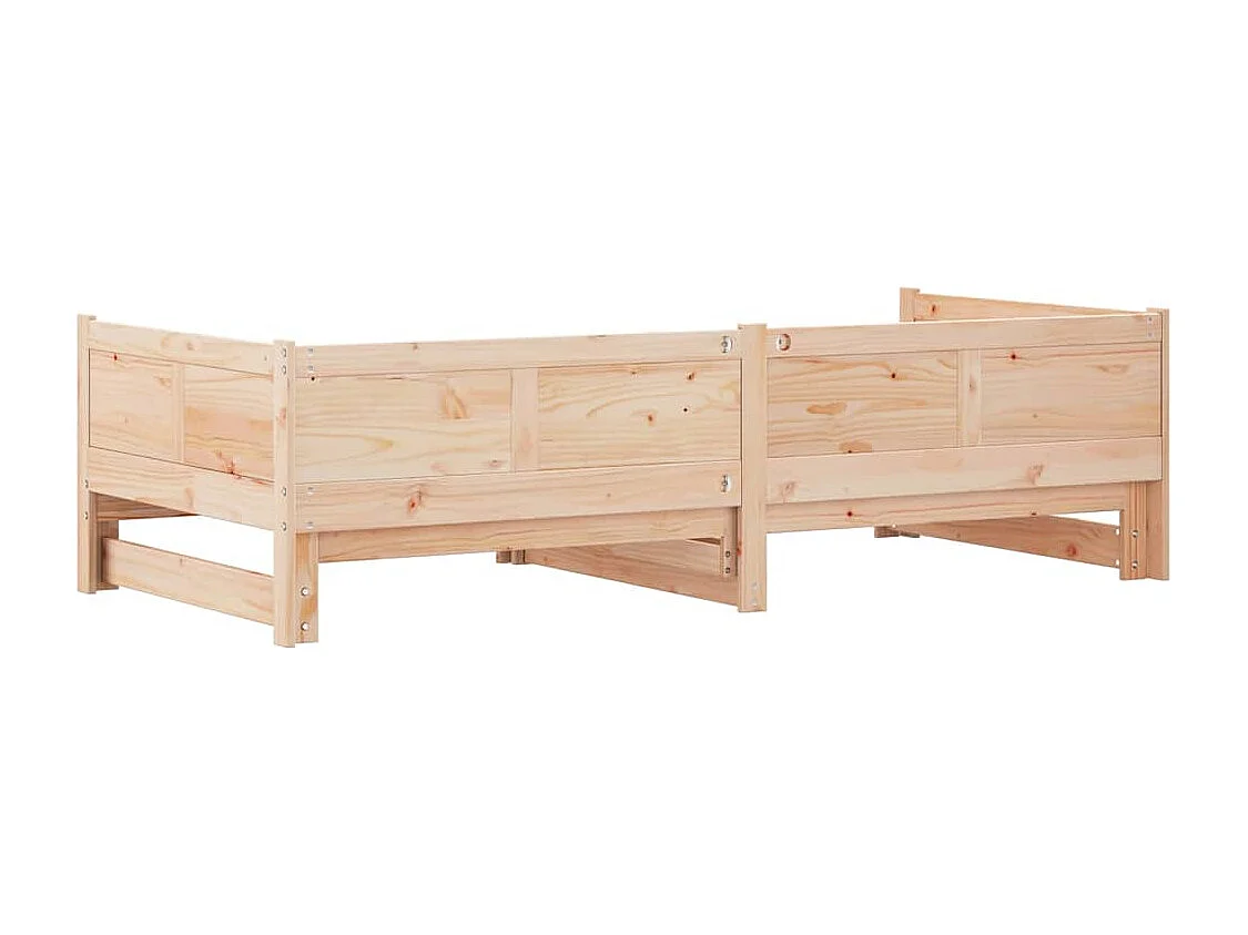 Letto Giorno Estraibile Marrone 203,5 x 184 x 56,5 cm