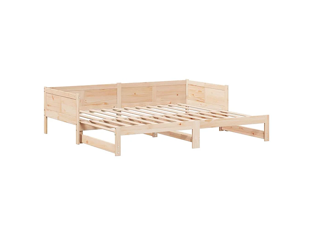 Cama abatible de día Marrón 203,5 x 184 x 56,5 cm