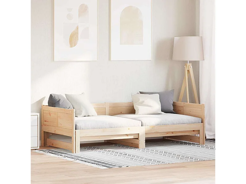 Uittrekbare Dagbed Bruin 203,5 x 184 x 56,5 cm