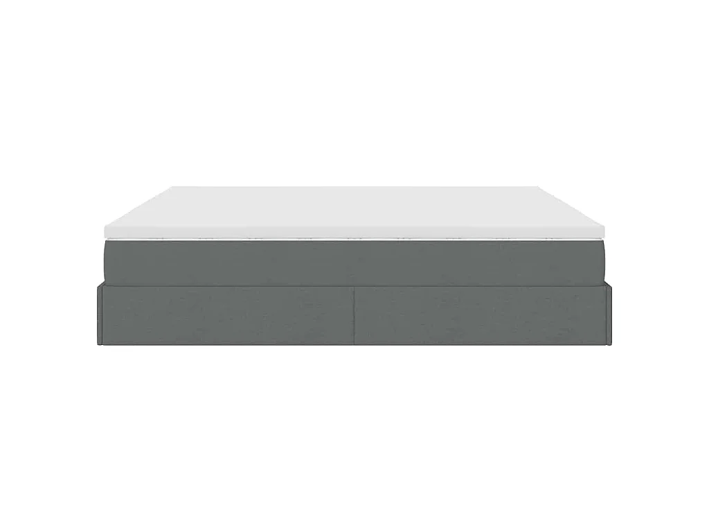Ottoman bed met matras 160x200cm stof donkergrijs