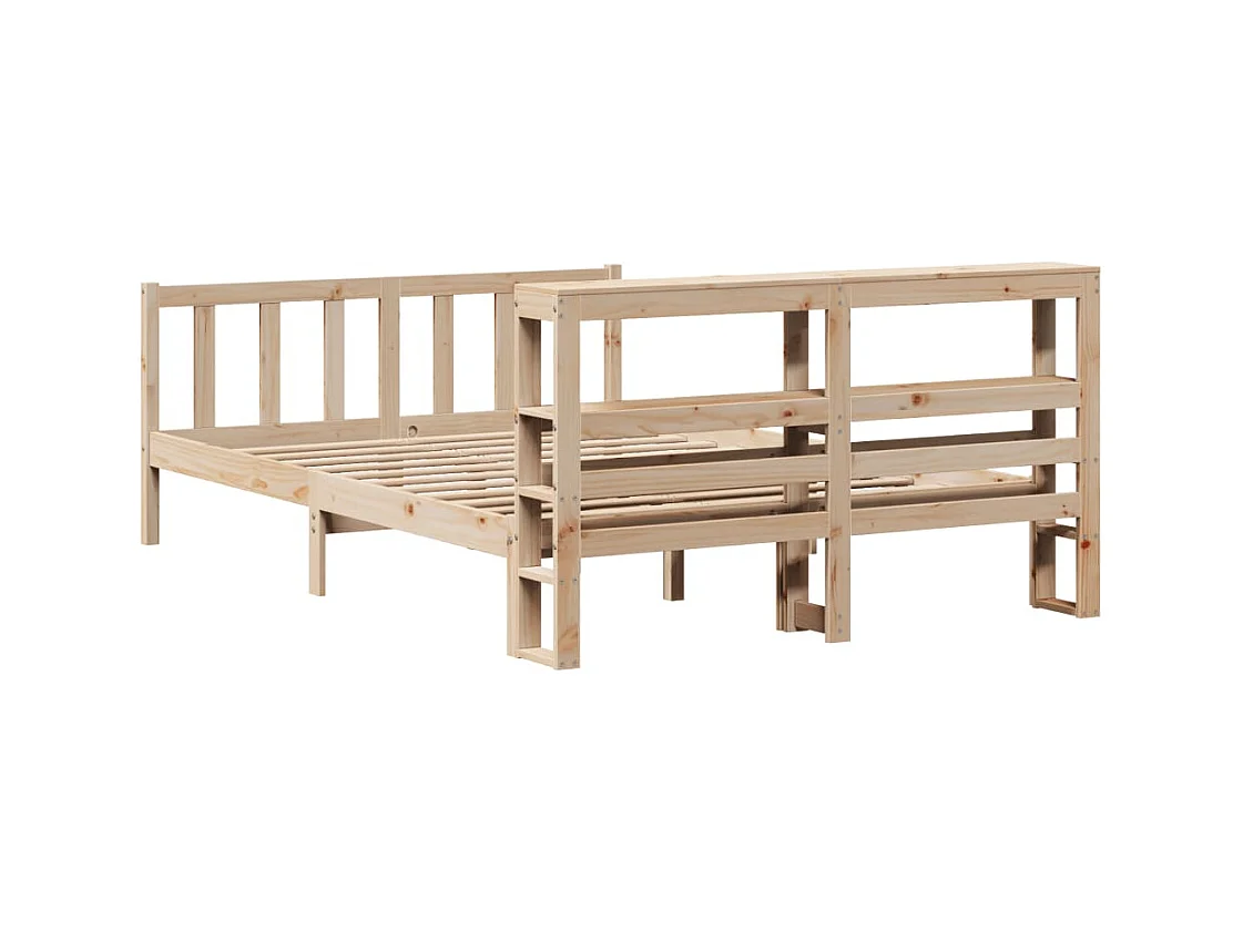 Cadre de lit sans matelas 140x200 cm bois massif de pin