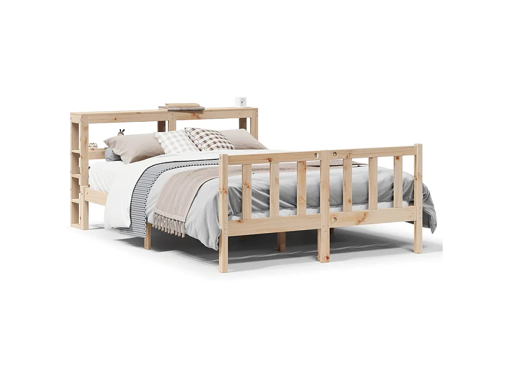 Bedframe zonder matras massief grenenhout 140x200 cm