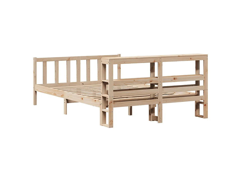 Bedframe zonder matras massief grenenhout 140x200 cm