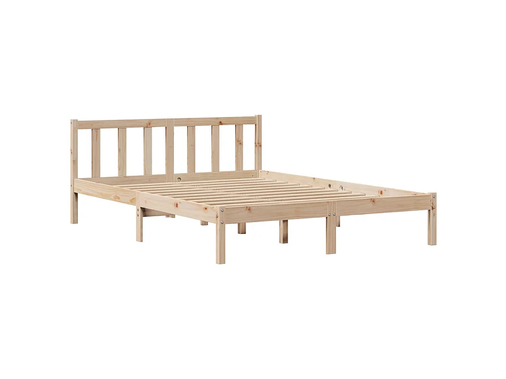 Bedframe zonder matras massief grenenhout 140x200 cm