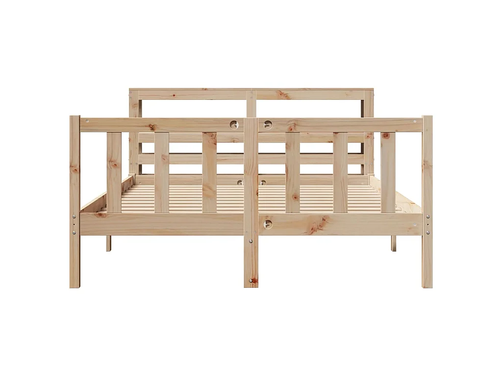 Bedframe zonder matras massief grenenhout 140x200 cm
