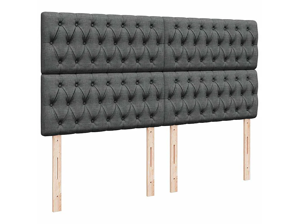 Ottoman-Bett mit Matratze Dunkelgrau 180x200 cm Stoff