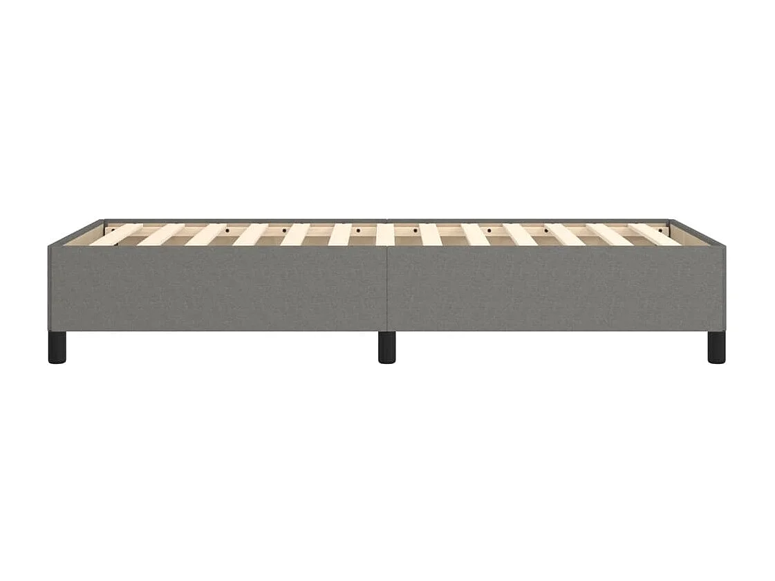 Cadre de lit sans matelas gris foncé 100x200 cm tissu