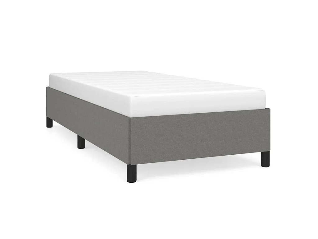 Bedframe zonder matras 100x200 cm stof donkergrijs