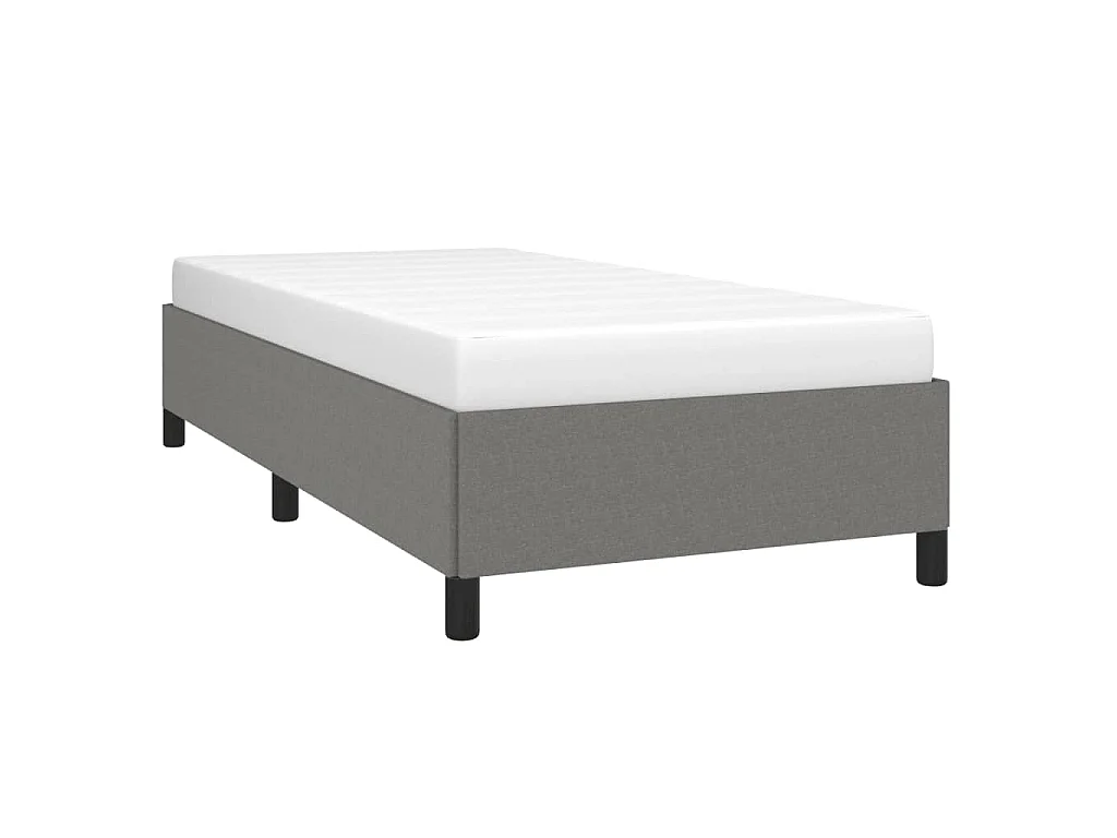 Bedframe zonder matras 100x200 cm stof donkergrijs