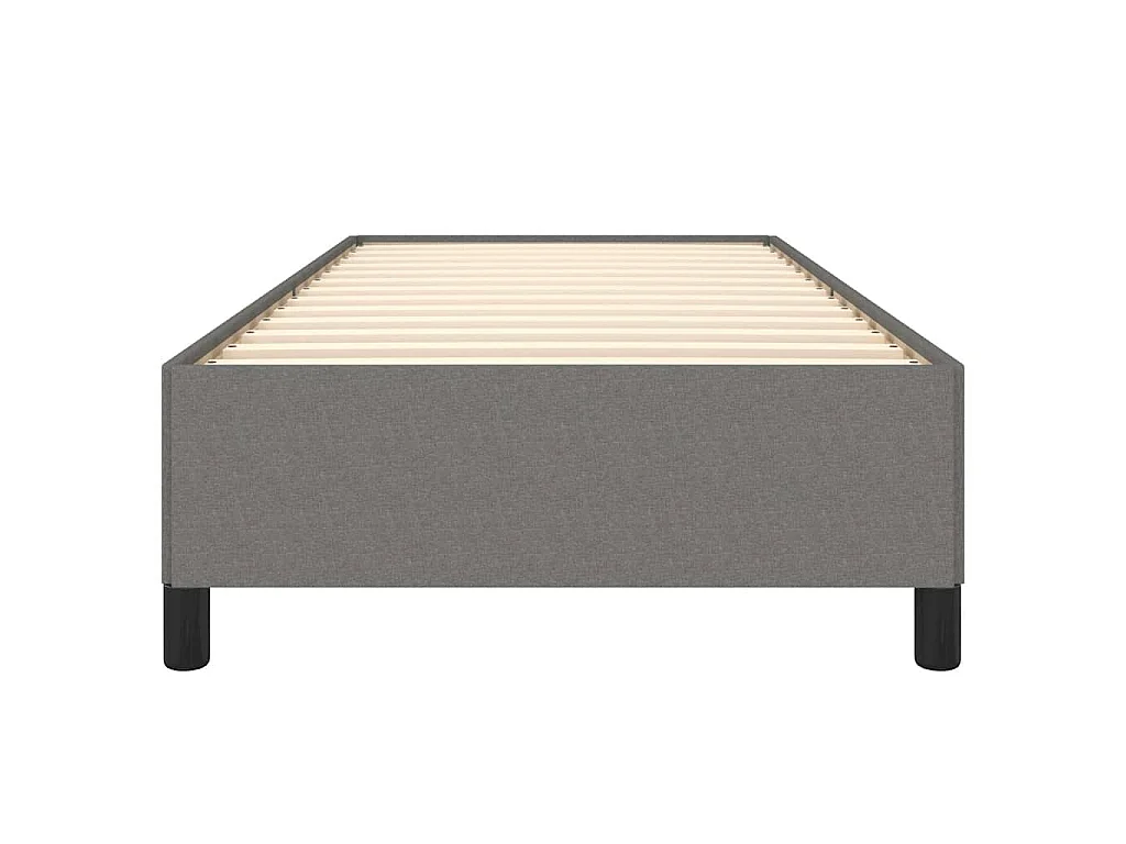 Cadre de lit sans matelas gris foncé 100x200 cm tissu