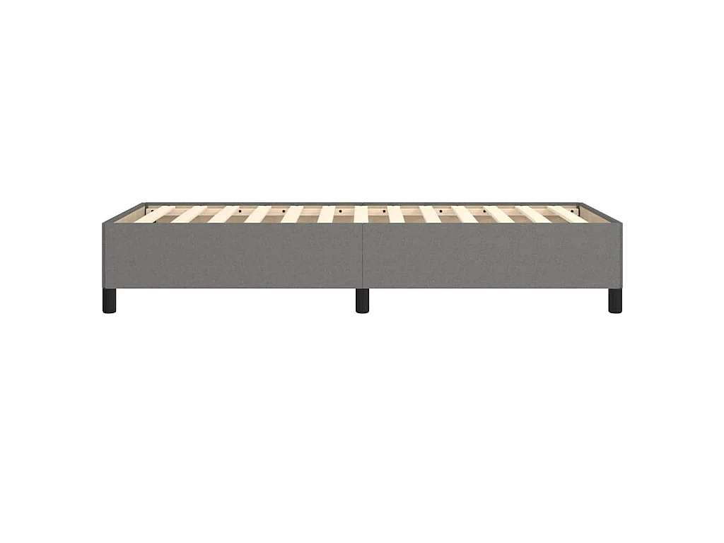 Cadre de lit sans matelas gris foncé 100x200 cm tissu