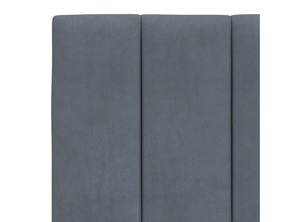 Cama com colchão Hanko 180x200 cm veludo cinzento-escuro
