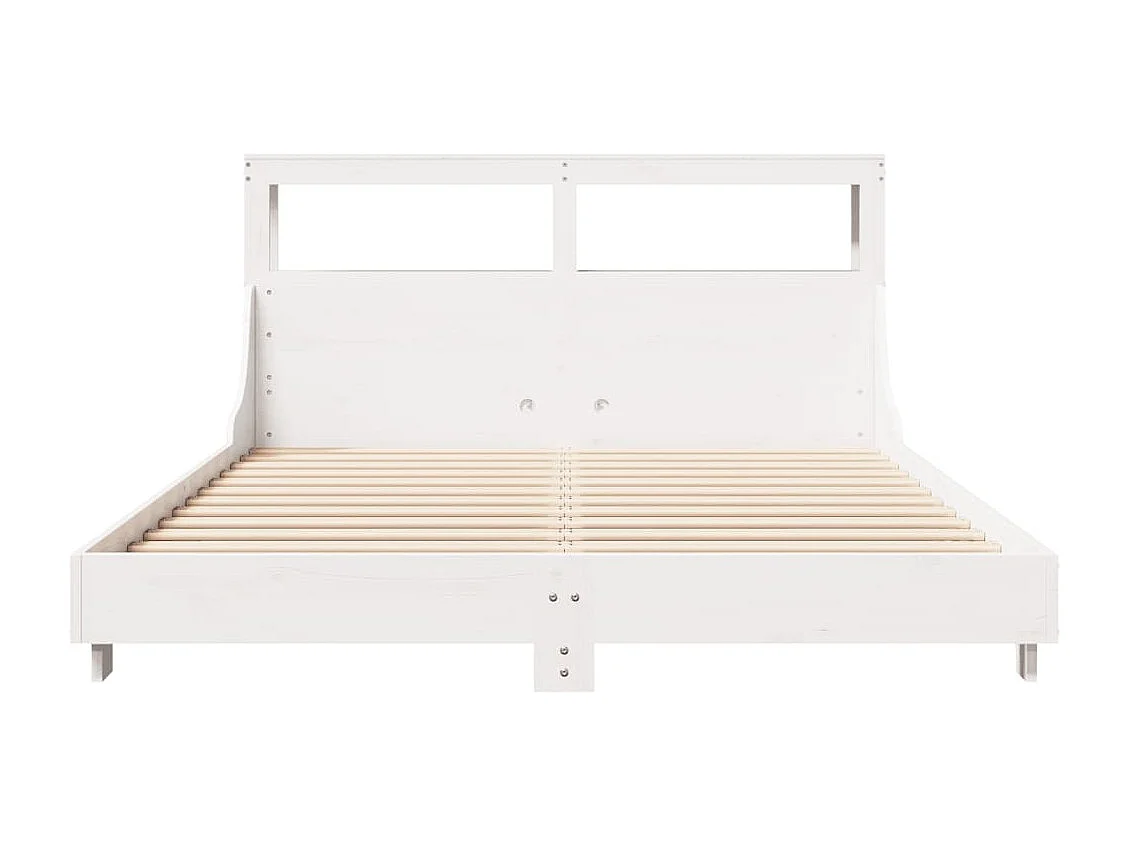 Estructura de cama sin colchón madera maciza de pino 160x200 cm