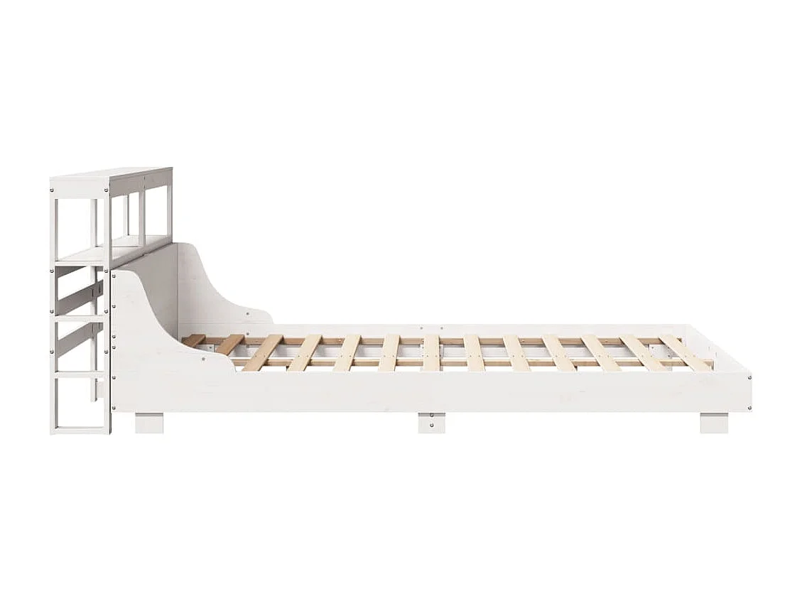Estructura de cama sin colchón madera maciza de pino 160x200 cm