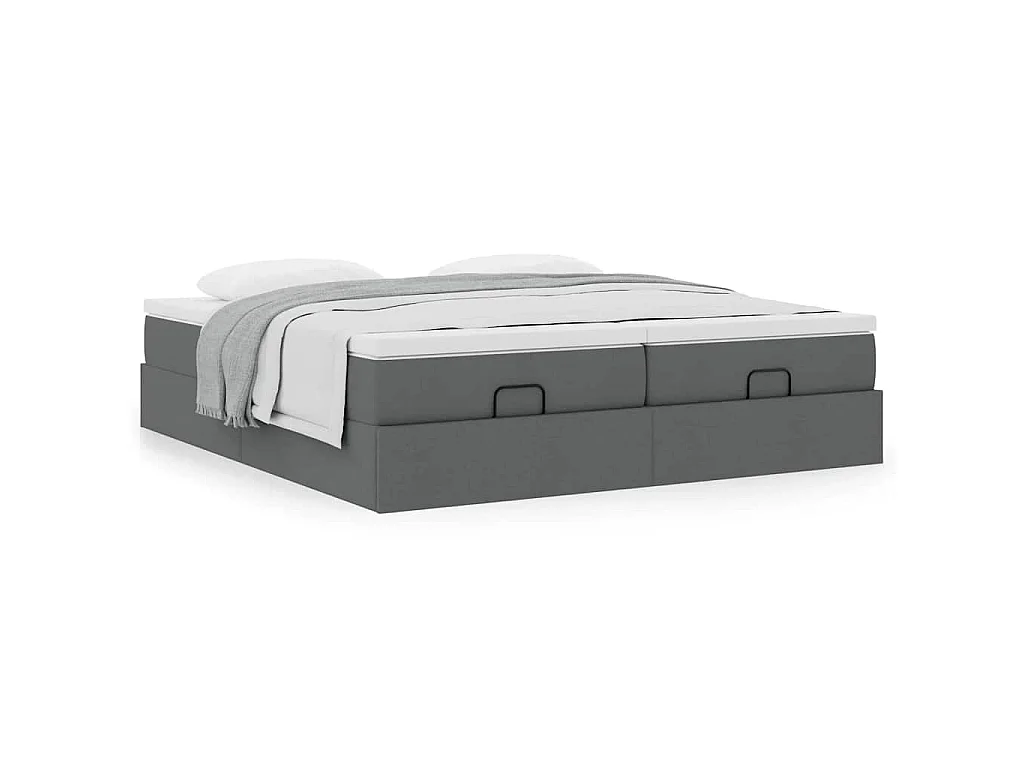 Struttura Letto Pouf con Materassi 160x200 cm in Tessuto