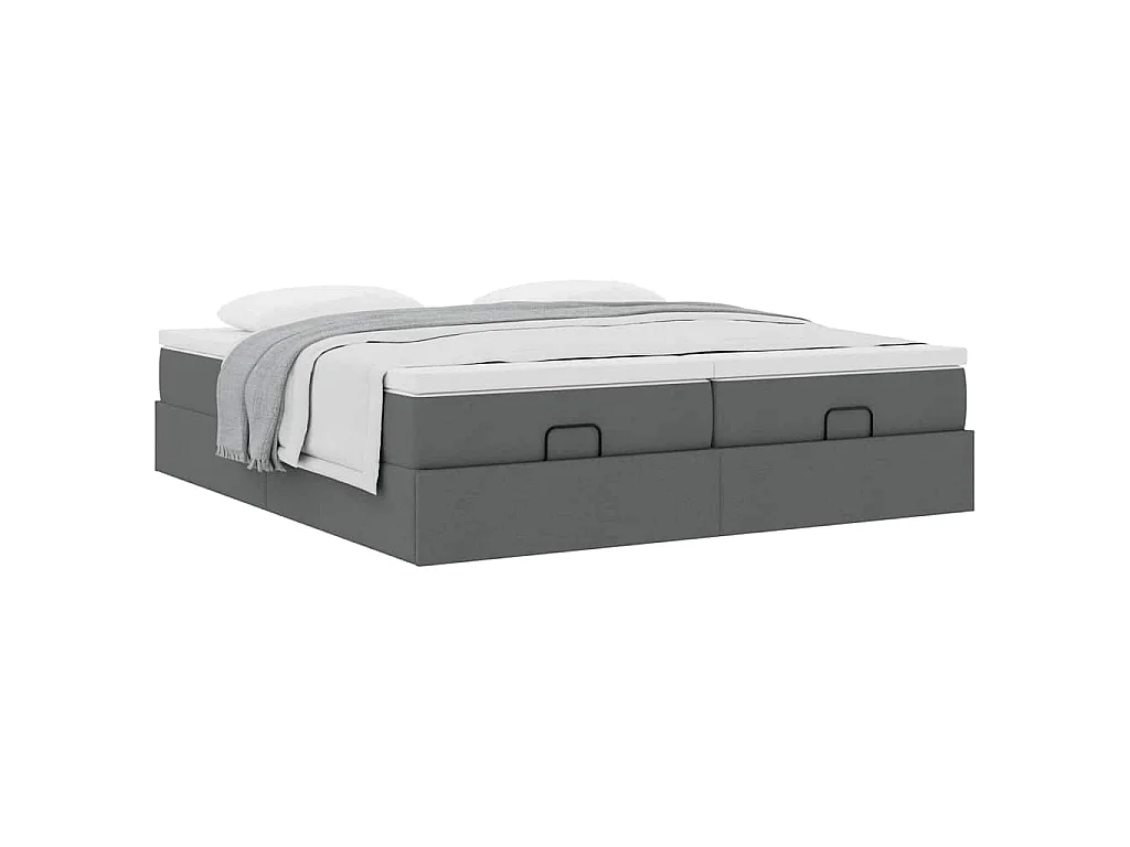 Struttura Letto Pouf con Materassi 160x200 cm in Tessuto