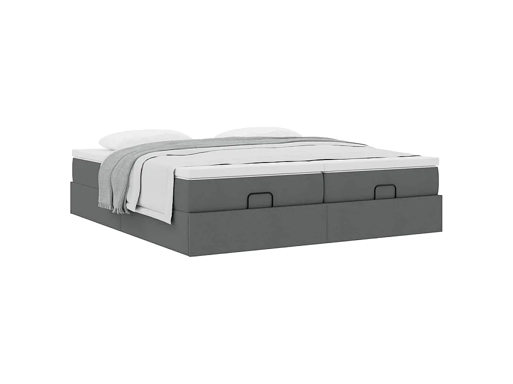 Struttura Letto Pouf con Materassi 160x200 cm in Tessuto