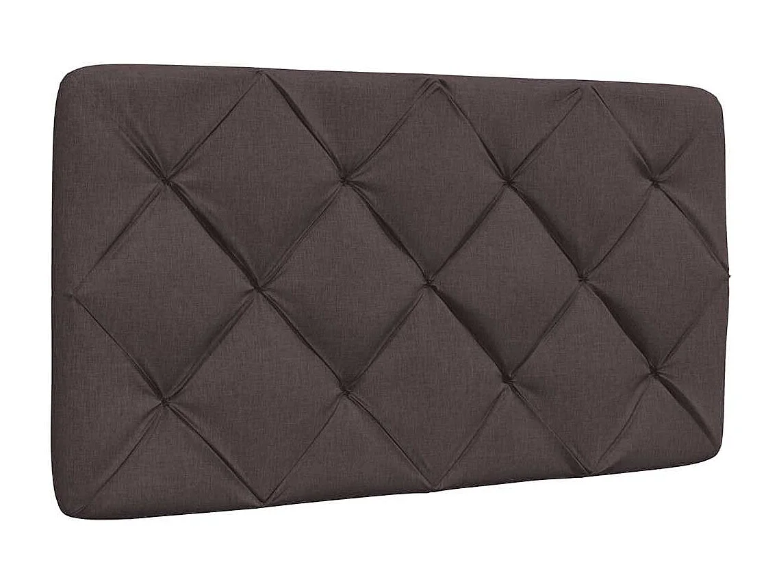 Estrutura de cama sem colchão 90x200 cm tecido castanho-escuro