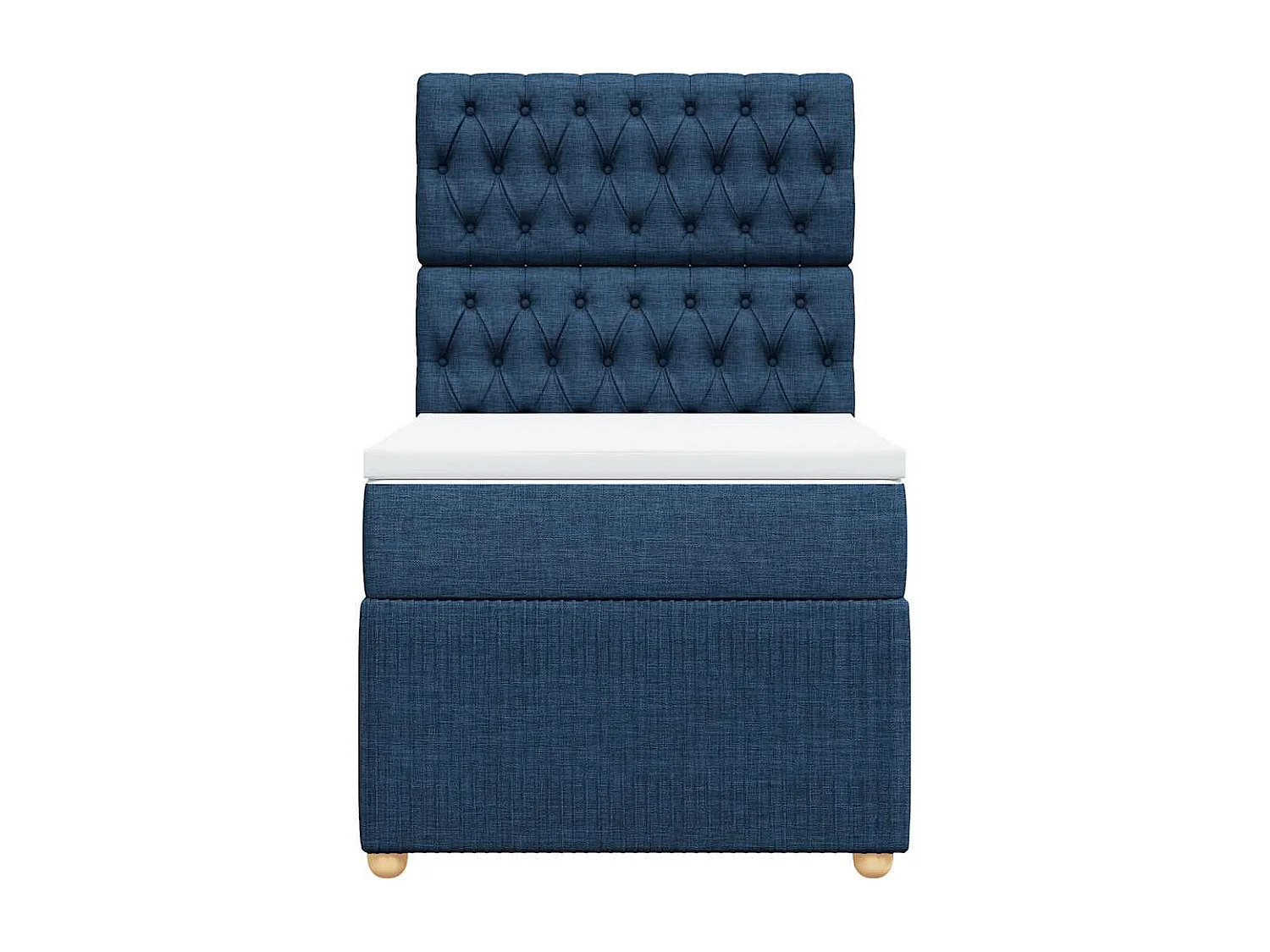 Giroletto a Molle con Materasso Blu 90x190 cm in Tessuto