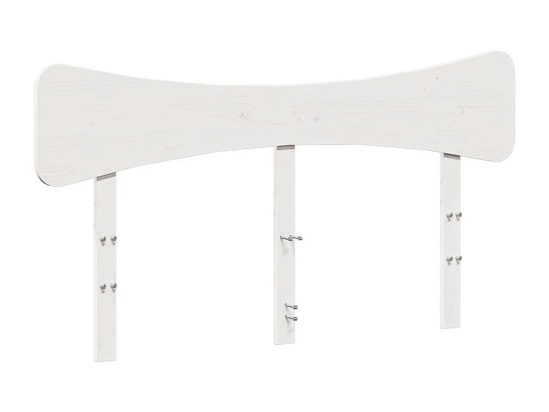 Bedframe zonder matras massief grenenhout wit 140x190 cm