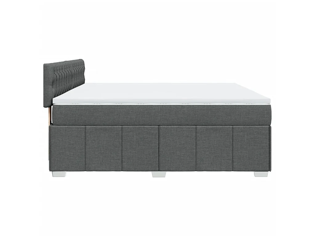 Boxspring met matras stof donkergrijs 180x200 cm