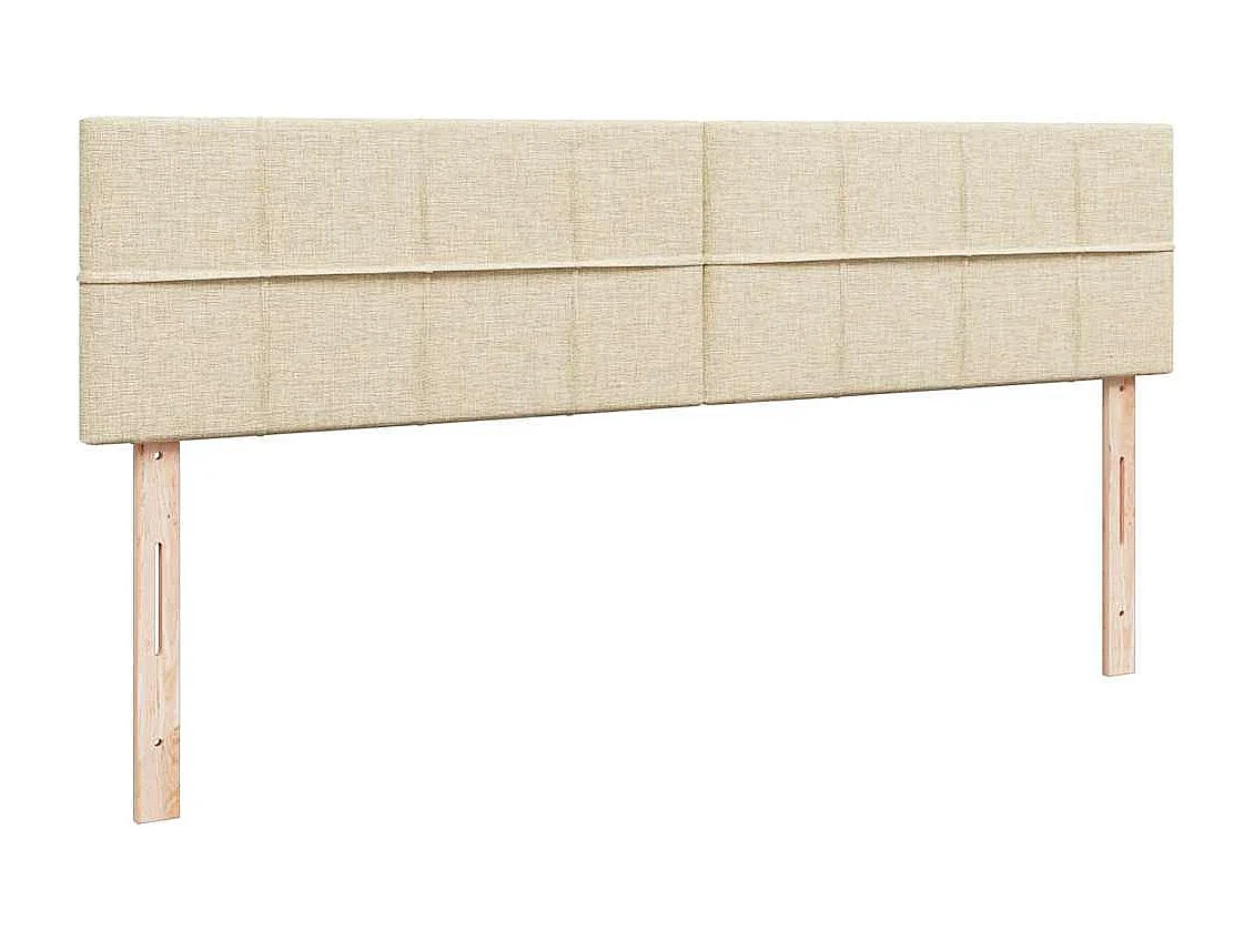 Cadre de lit ottoman avec matelas crème 160x200 cm tissu