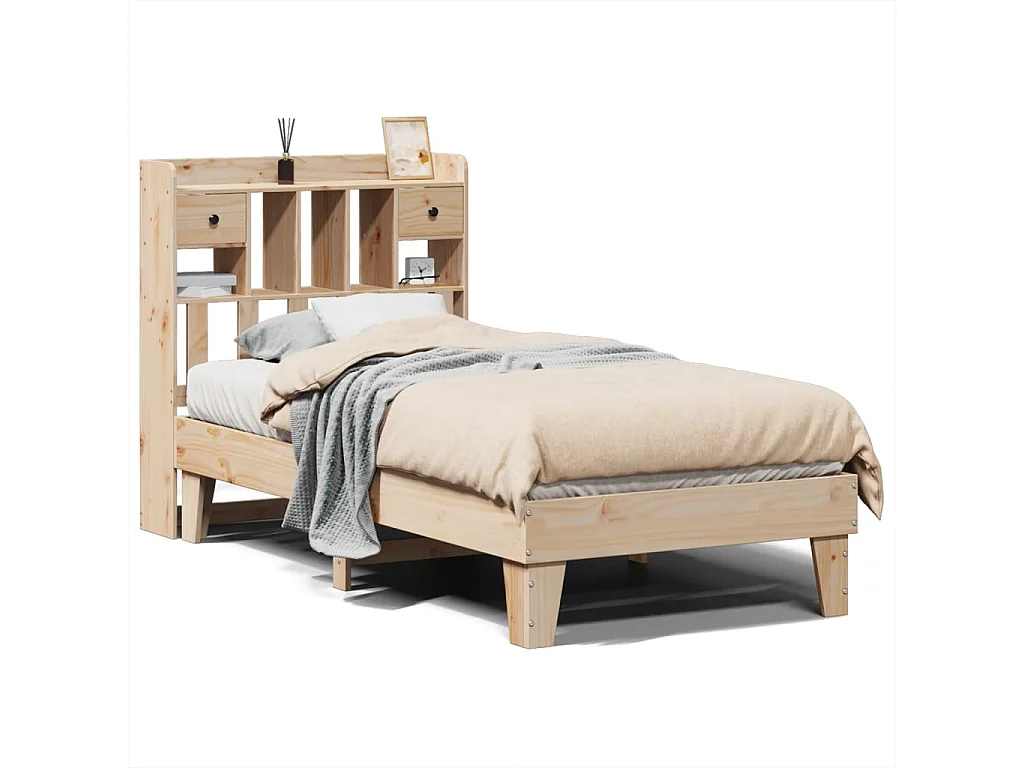 Bedframe zonder matras massief grenenhout 90x190 cm