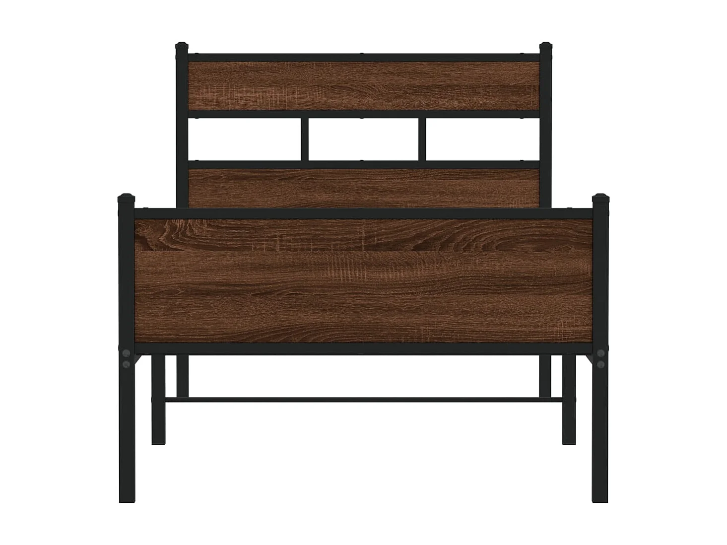 Cadre de lit sans matelas chêne marron 100x190 cm