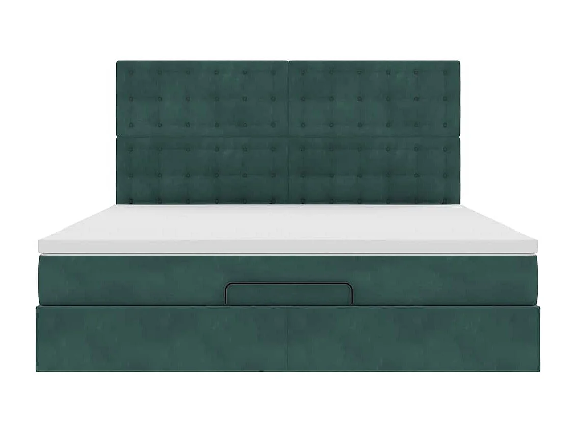 Struttura Letto Pouf con Materassi 180x200 cm Velluto