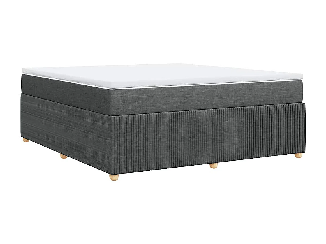 Boxspringbett mit Matratze Dunkelgrau 180x200 cm Stoff