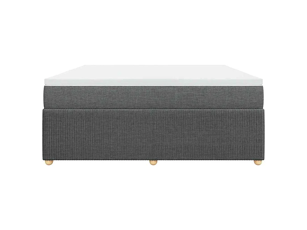 Boxspring met matras stof donkergrijs 180x200 cm