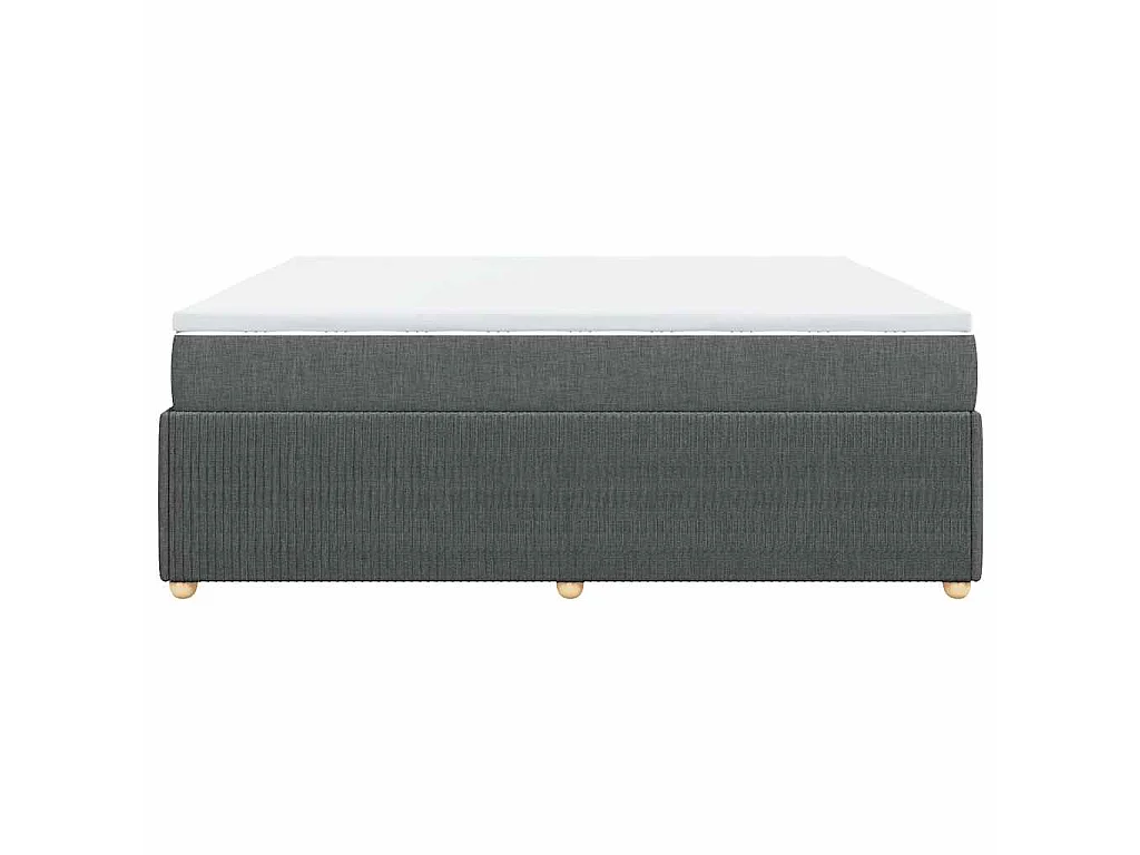 Boxspring met matras stof donkergrijs 180x200 cm