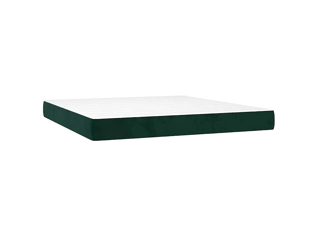 Boxspringbett mit Matratze Dunkelgrün 180x200 cm Samt
