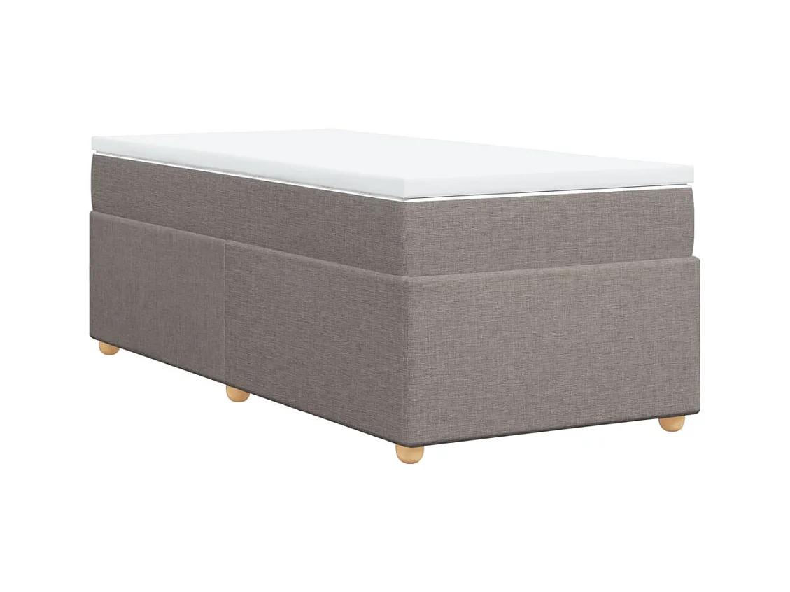 Boxspringbett mit Matratze Taupe 100x200 cm Stoff